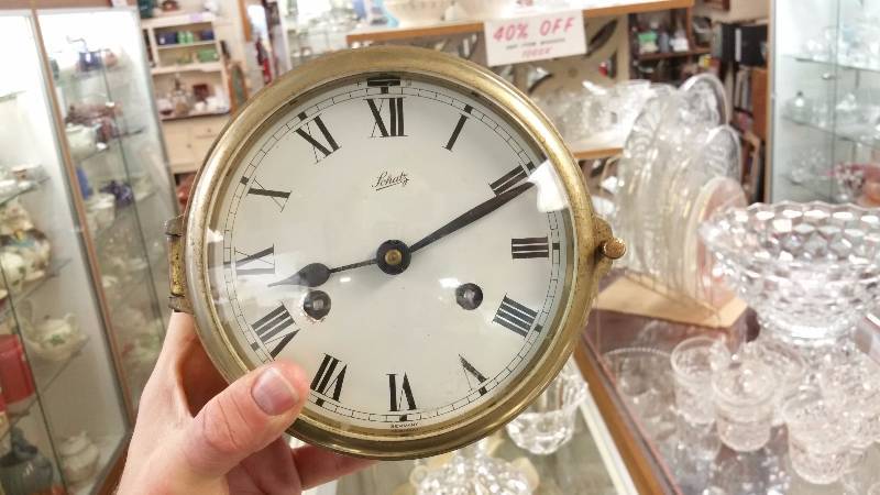 Schatz vintage quartz ship's clock.