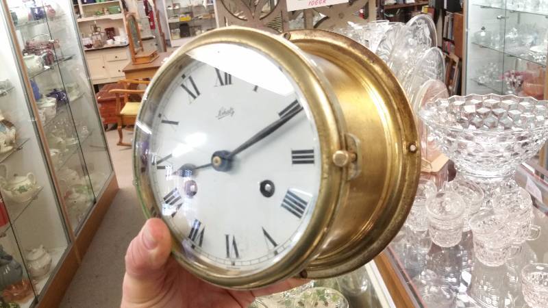 Schatz German Brass Ship Clock