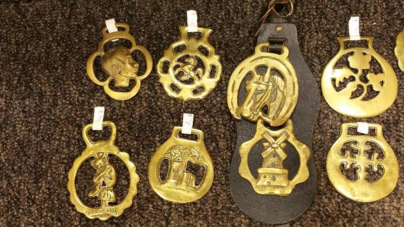 (15) Brass Horse Medallions