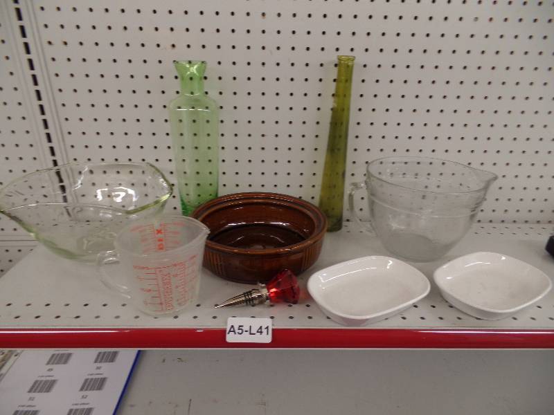 Assorted Glassware and kitcheware