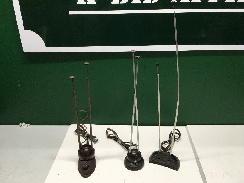 3 Vintage TV Television Antennas