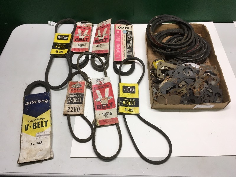 Assorted Auto Gaskets & Belts