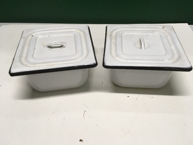 Enamel Covered Refridgerator Dishes