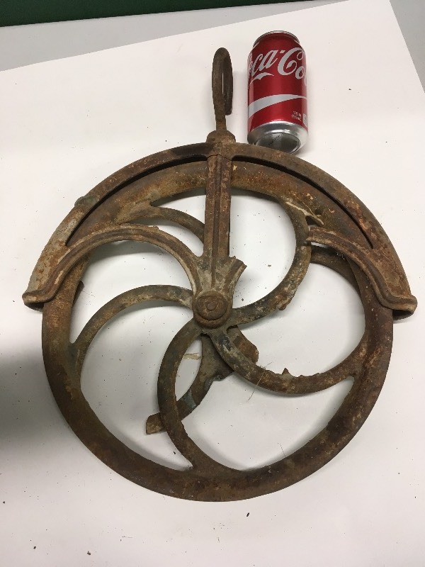 Large Decorative Heavy Metal Pulley