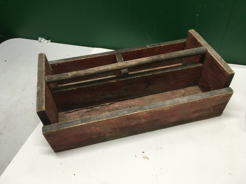 Wooden Tool Box with Handle