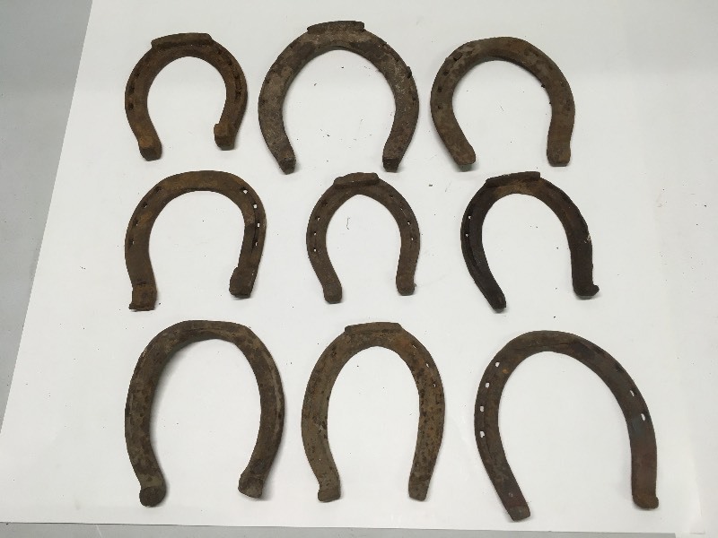 9 Vintage Horseshoes