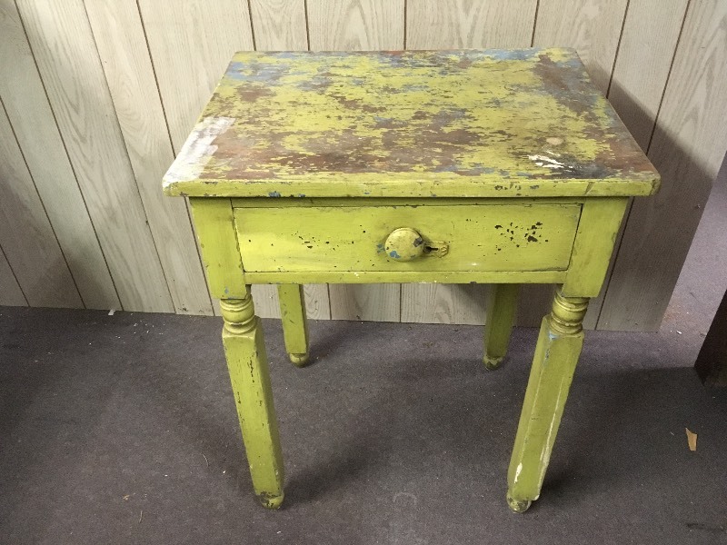 Wood Table with Drawer