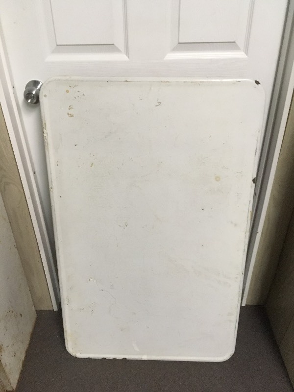Vintage Wood & Enamel Kitchen Table