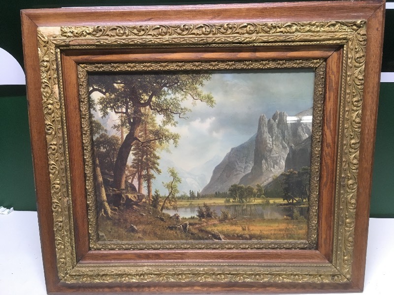 Yosemite Valley Litho Signed A. Bierstadh