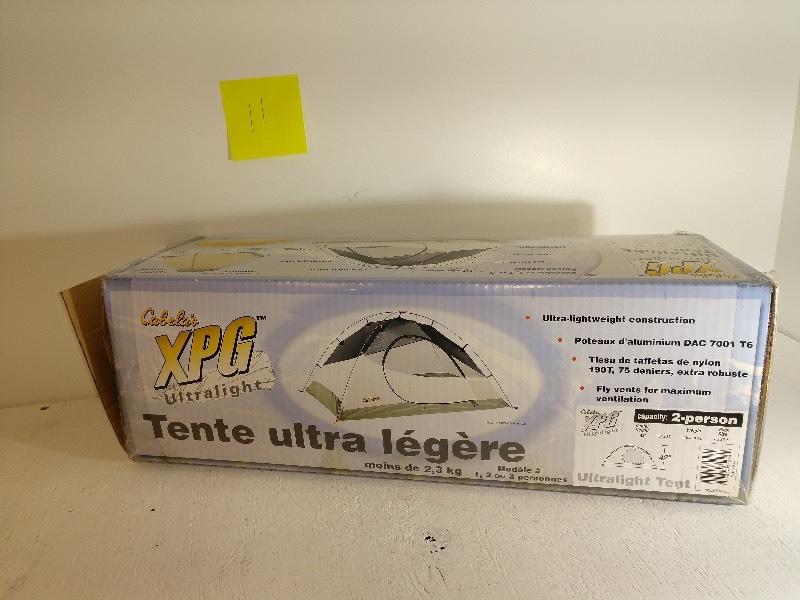 lot 11 image: Cabelas XPG Ultralight Tent