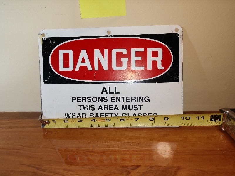 lot 16 image: Steel Industrial Danger Sign