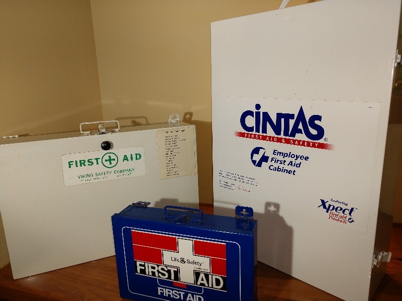 lot 24 image: Three Vintage First Aid Kits