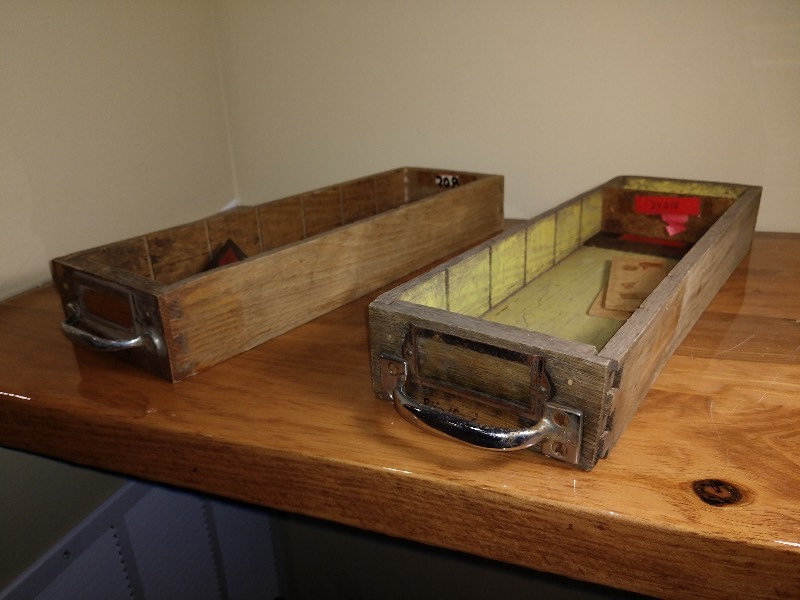 lot 32 image: Wood Library Index Card Filers