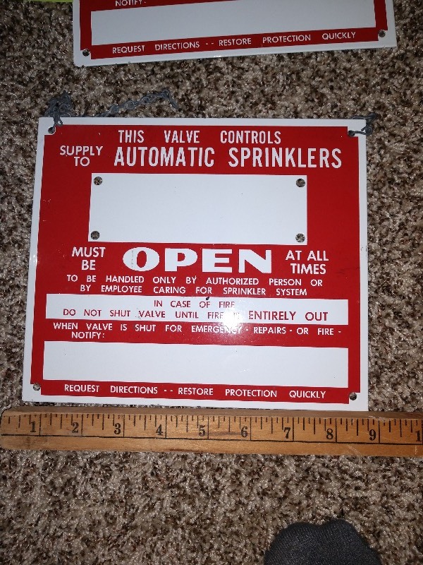 lot 38 image: Steel Industrial Signs