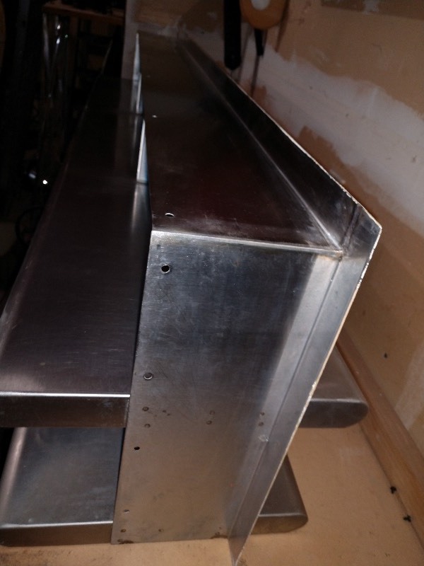 lot 66 image: Stainless Steel Wall Insert Shelf