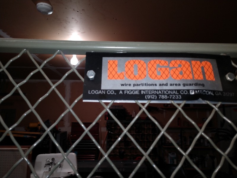 lot 72 image: Industrial LOGAN Wire Mesh Door- With Key