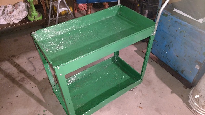 lot 90 image: Green Industrial Utility Cart