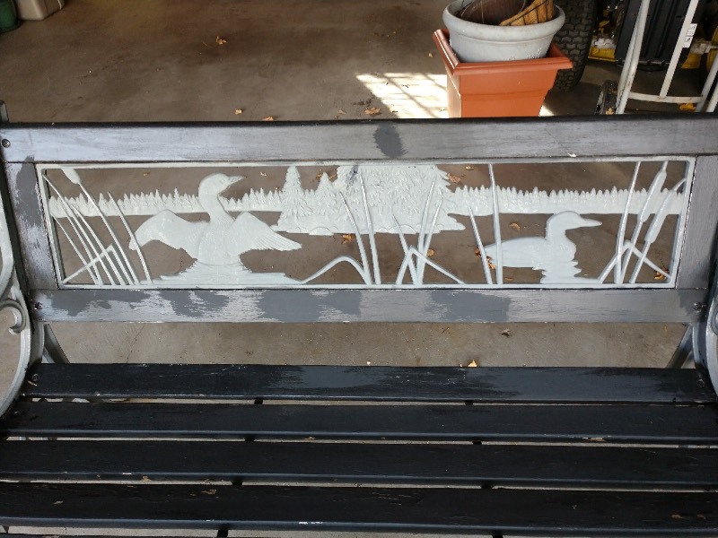 lot 121 image: Cast Iron and Wood Bench