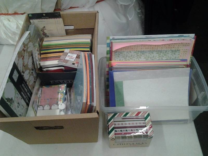 lot 9 image: Lot Of CraftScrapbookCard Stock Paper, Stickers, Embellishments