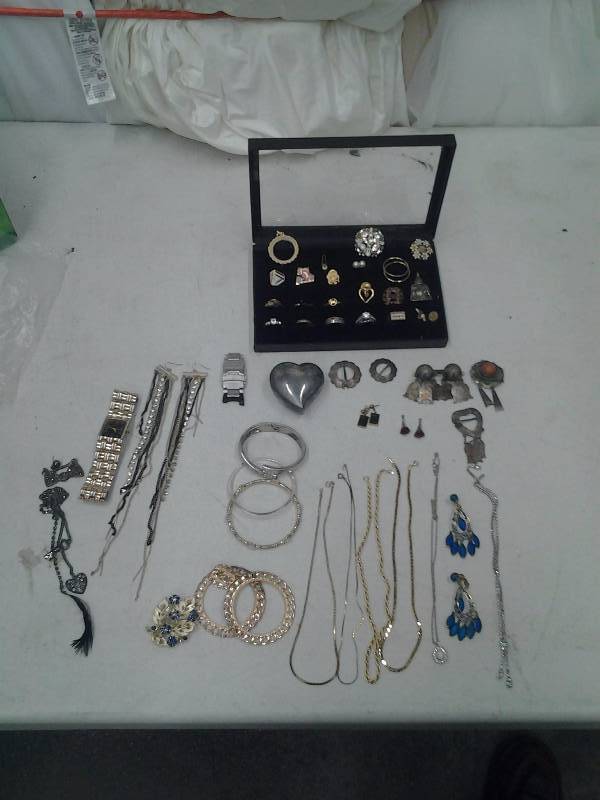 lot 35 image: Lot Of Assorted Jewelry-Rings, Earrings, Necklaces
