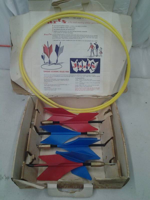 lot 45 image: Vintage Lawn Jarts Game With Original Box (For Collector Not For Play)