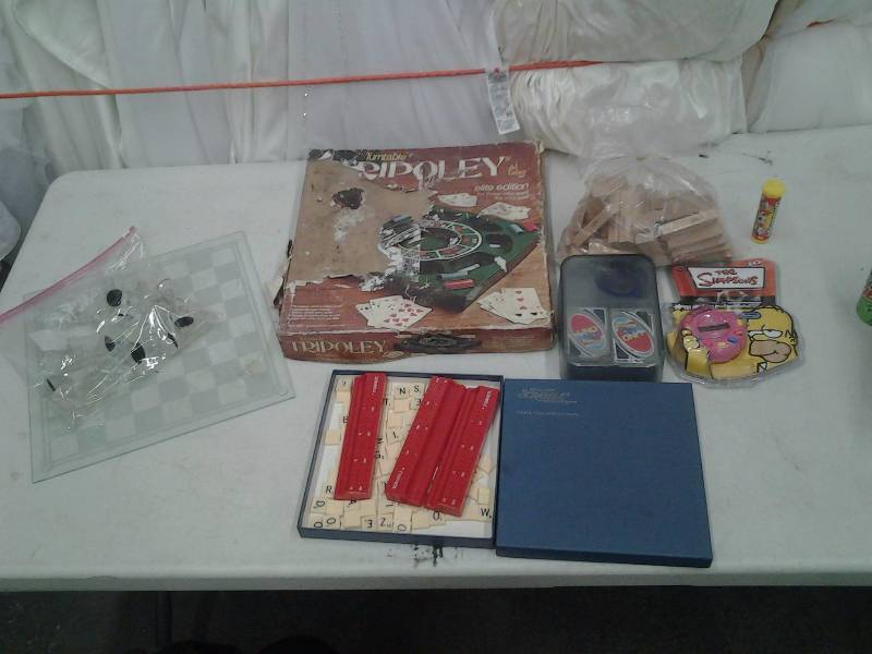 lot 51 image: Lot Of Games, Glass Chess, Tripoley, Scrabble, Others