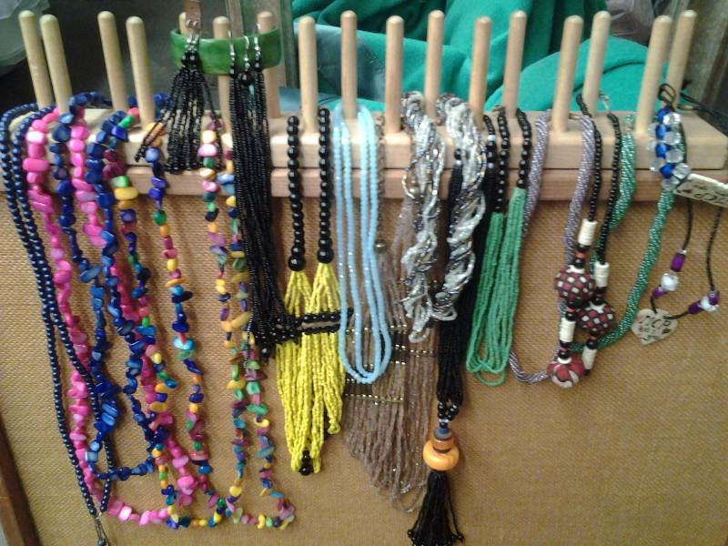 lot 82 image: Lot Of Assorted Beaded Necklaces, Pierced Earrings