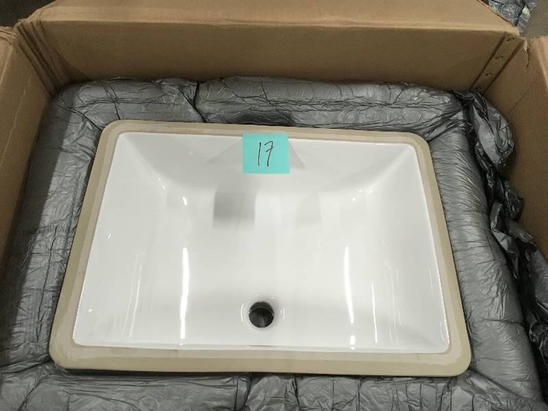 lot 17 image: American Standard Studio Undercounter Under Mount Bathroom Sink - Open Box