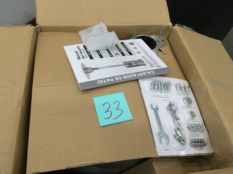 lot 33 image: Garden Sun 87 in. Stainless Steel Patio Heater - Open Box