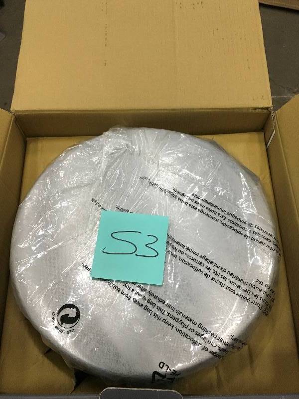 lot 53 image: simplehuman brushed stainless steel round step can - open box