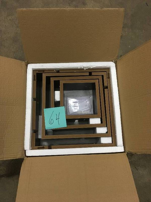 lot 64 image: Danya B Intersecting Cube Shelves - Espresso - Open Box