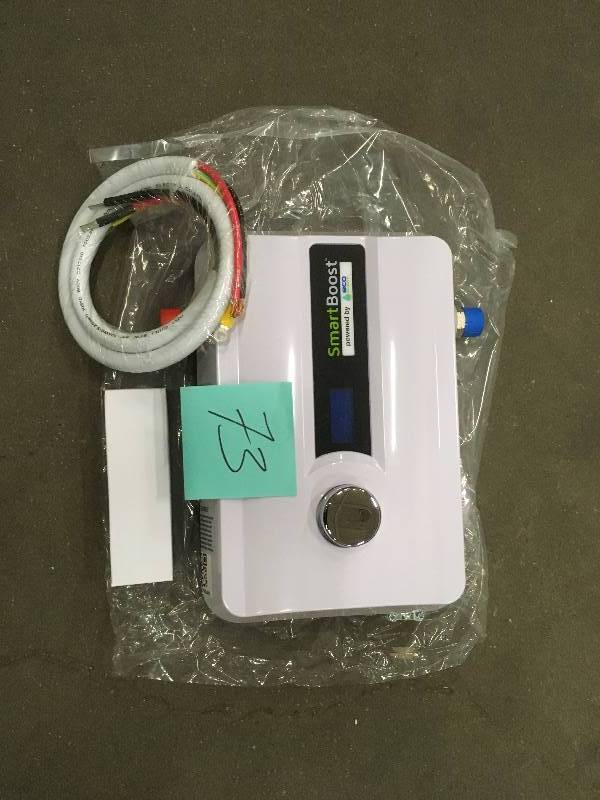 lot 73 image: Ecosmart 7.2 kW Electric Tankless Water Heater Booster - Open Box