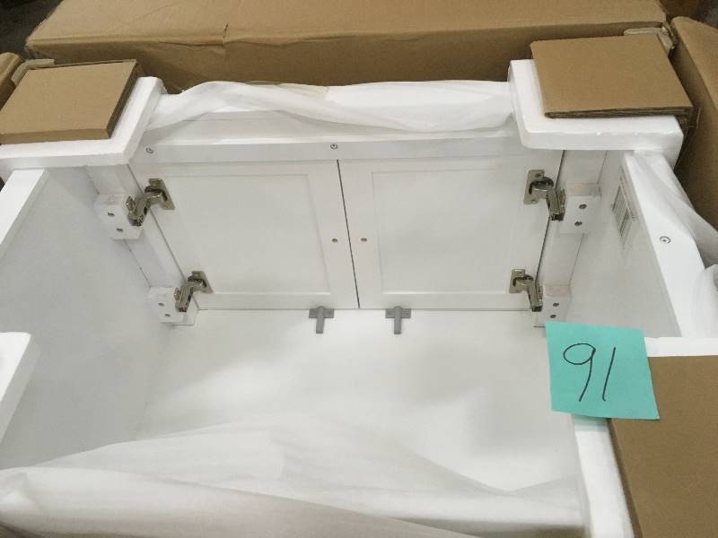 lot 91 image: Pegasus GAWA3022 Gazette 30 in. Vanity Cabinet Only In White - open Box