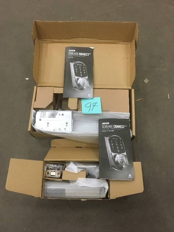lot 97 image: SCHLAGE CONNECT BE469NX CAMELOT TOUCHSCREEN DEADBOLT