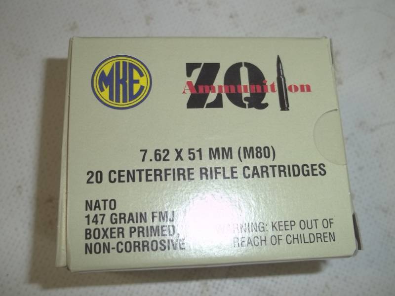 lot 66 image: 20 - 7.62 x 51mm (M80) Rifle Cartridges