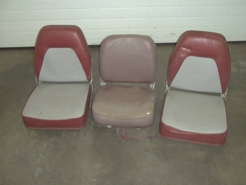 lot 109 image: 3 boat seats great for fish house