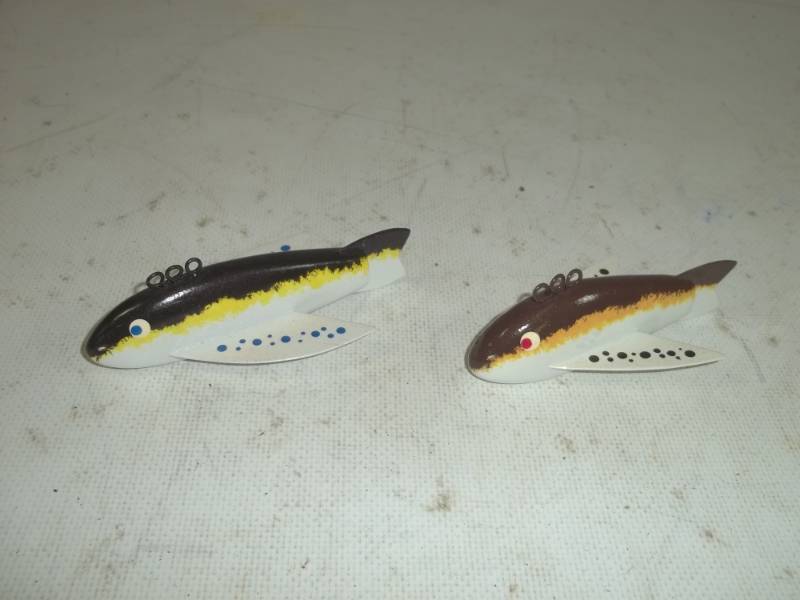 lot 132 image: Pair of Fishing Decoys hand made