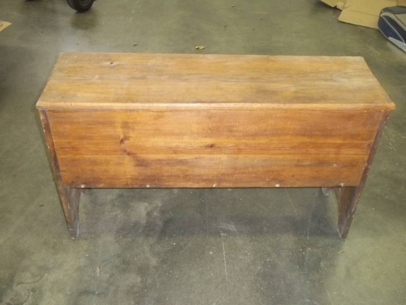 lot 144 image: Wood Bench with storage