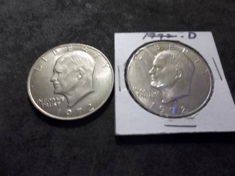1972, 1972 D Ike Dollars Unc