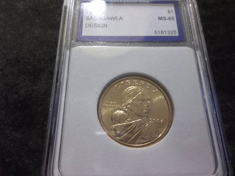 2004 D Sacagawea Golden Dollar Graded MS65 IGS In Holder