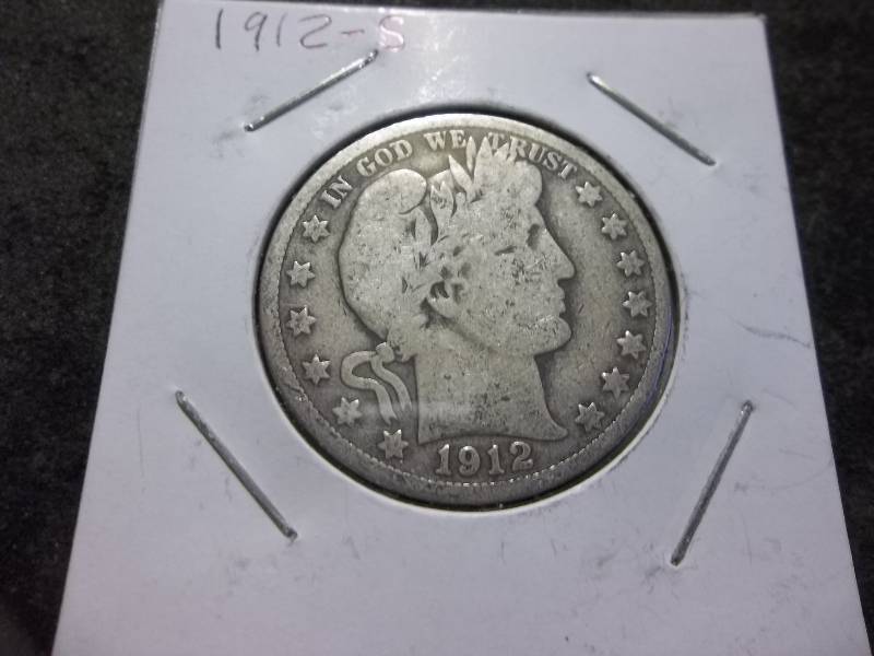 1912 S Barber Half Dollar