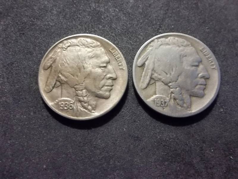 1936 D, 1937 D Buffalo Nickels