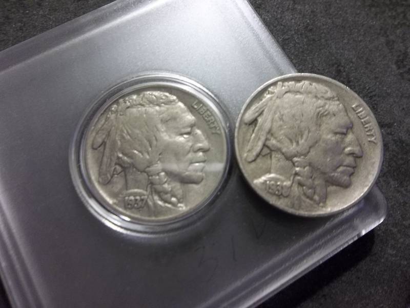 1937 D, 1938 D Buffalo Nickels