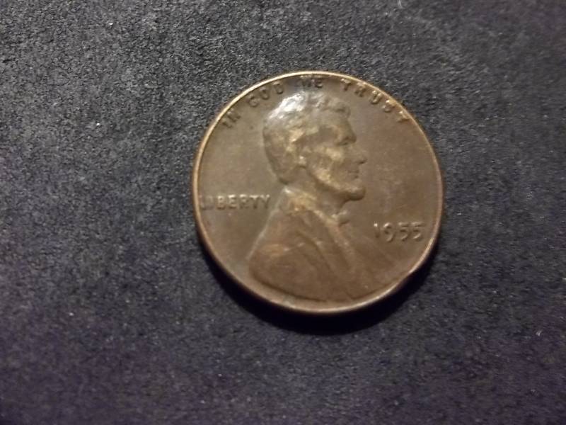 1955 Lincoln Cent EarlyWeak Double Die