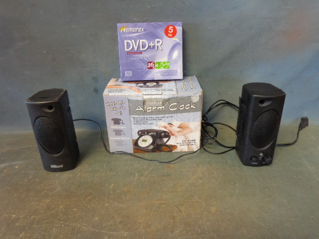 lot 5 image: Alarm Clock, Speakers and More