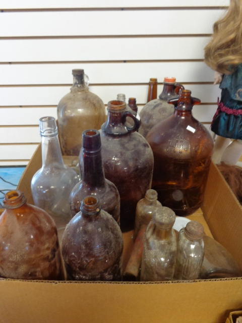 lot 12 image: Vintage Glass Bottles