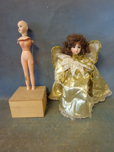lot 14 image: Angel doll and Doll mannequin