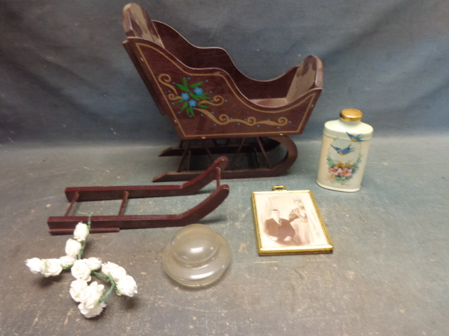 lot 47 image: Sleigh, Ceramic Shoe, Vintage Photograph and More