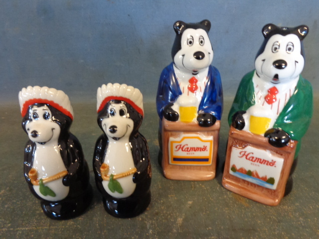 lot 111 image: Hamms Salt and Pepper Shakers