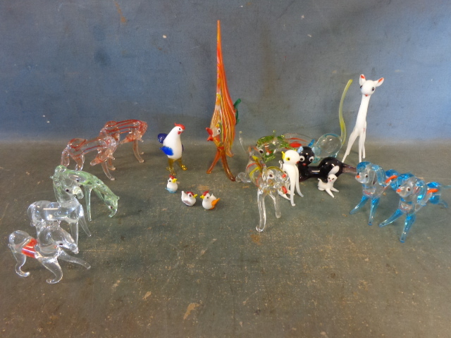 lot 161 image: Hand Blown Glass figurines
